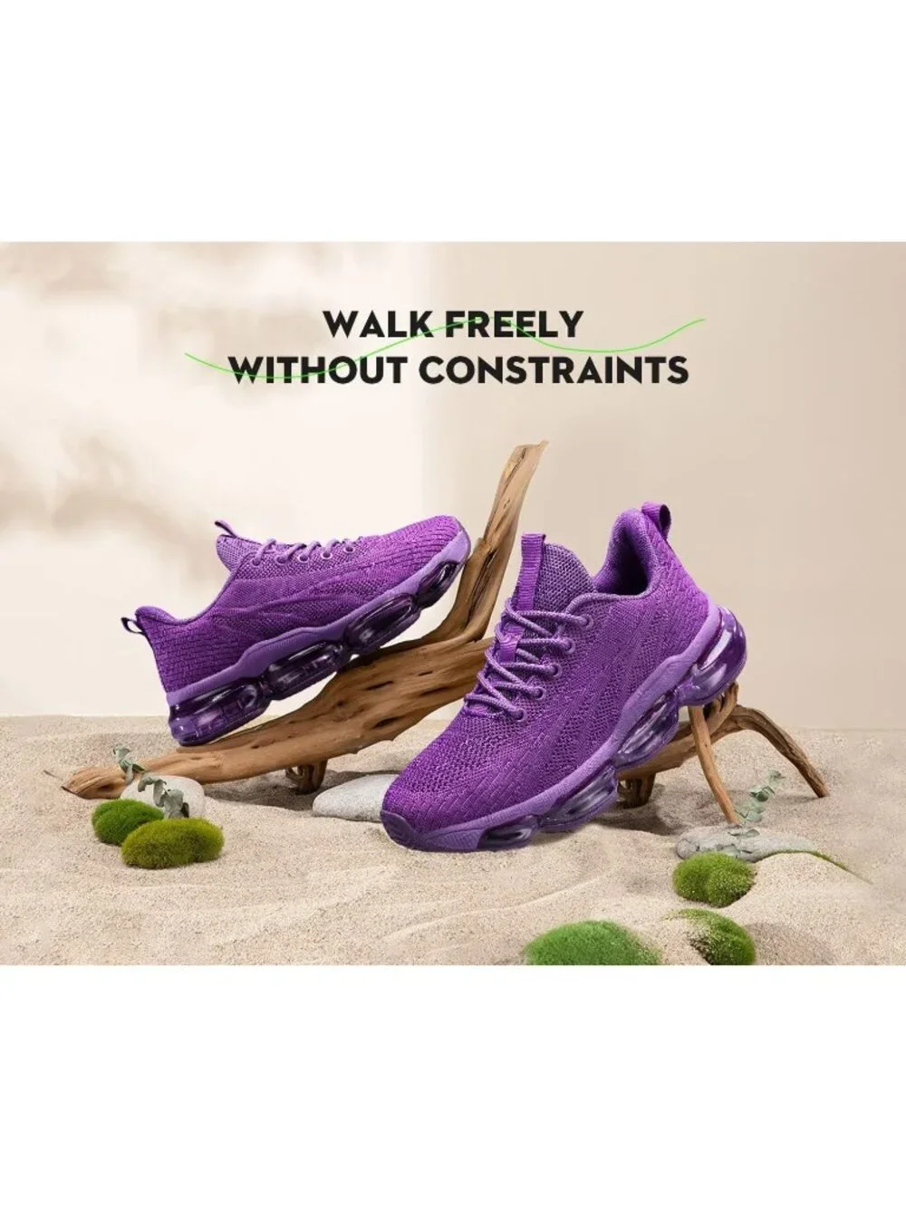 🆕Women's Dark Purple Walking Running Shoes Air Cushion Breathable Sneakers